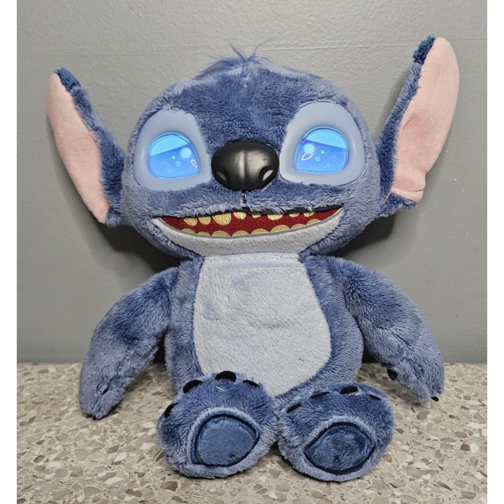 Disney Stitch Many Moods 14-inch Interactive Plush 50+ Sounds LCD Eyes Works
